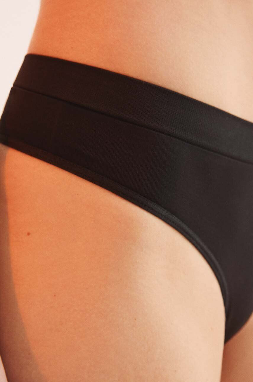 women'secret Tangá SEAMLESS 3 čierna farba 5125005 - Pepit.sk