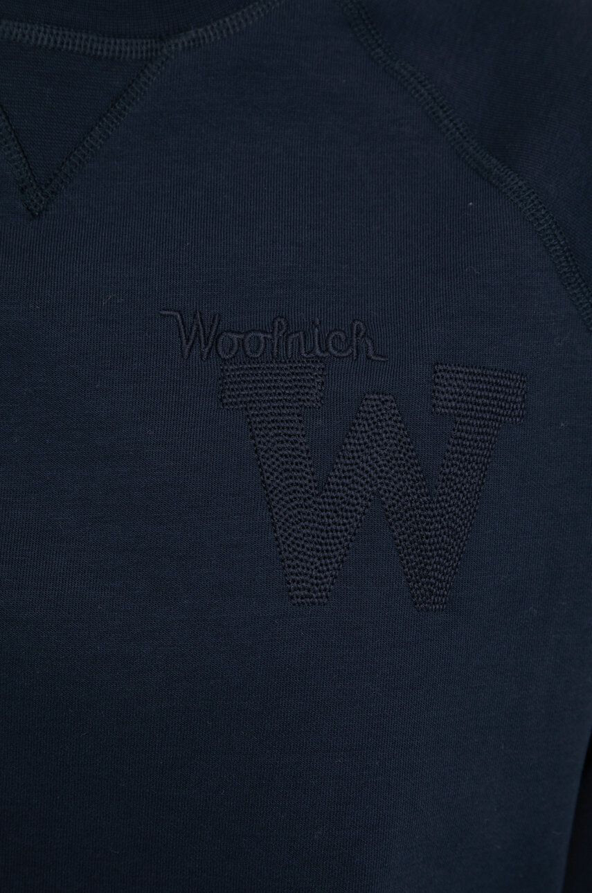 Woolrich Mikina dámska čierna farba s nášivkou - Pepit.sk