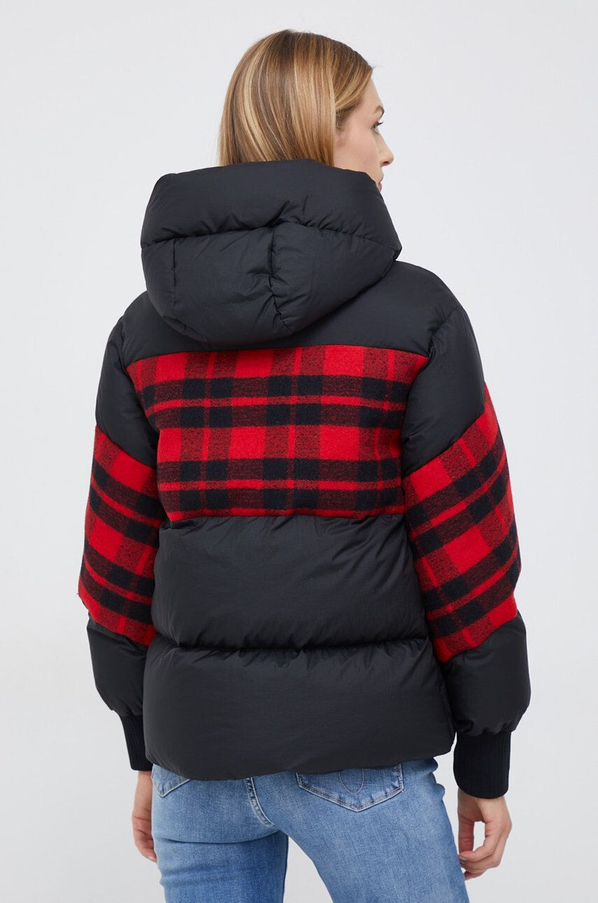 Woolrich Páperová bunda dámska čierna farba zimná oversize - Pepit.sk