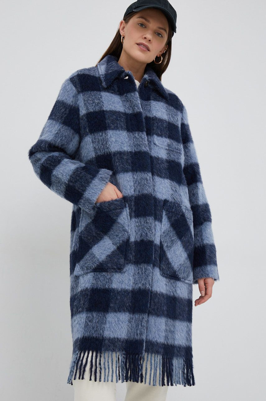 Woolrich Vlnený kabát prechodný oversize - Pepit.sk