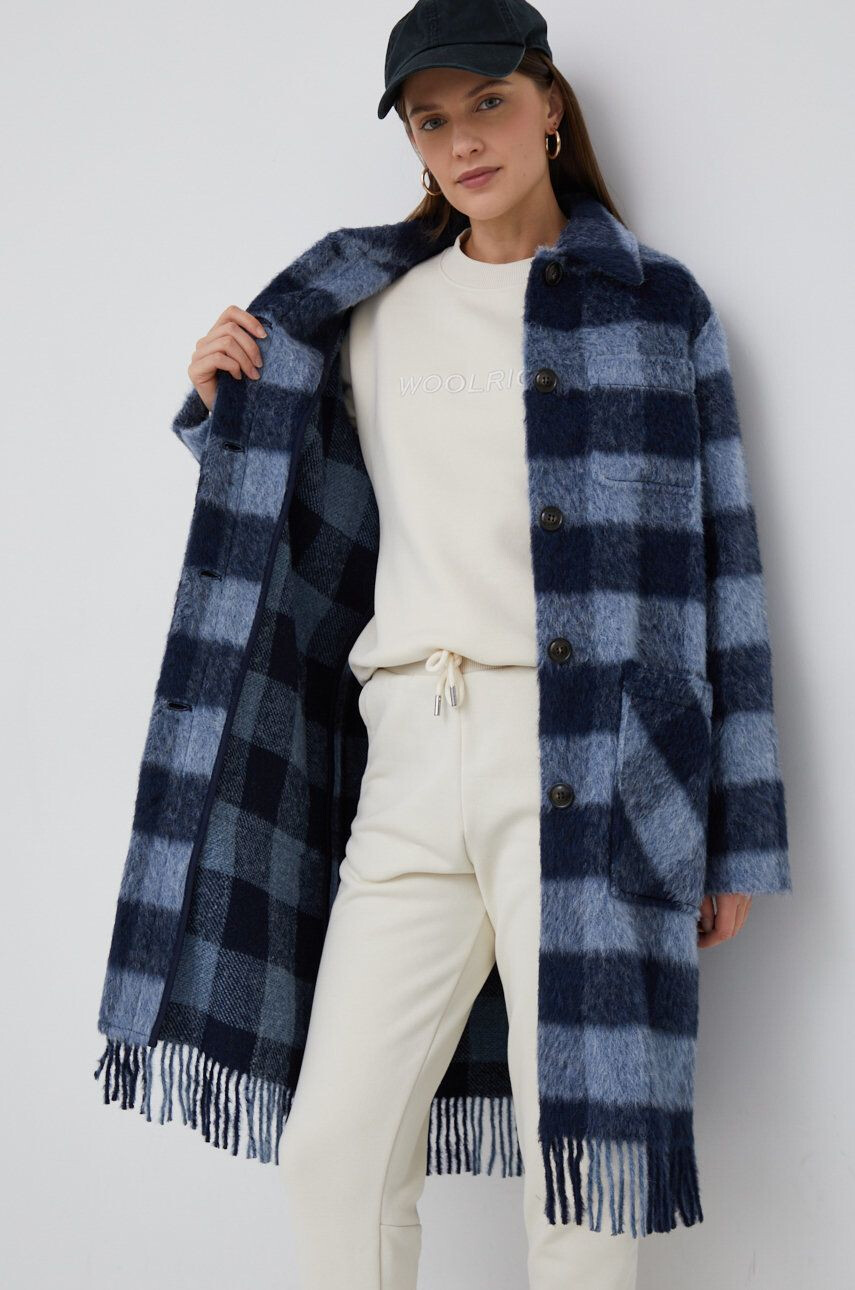 Woolrich Vlnený kabát prechodný oversize - Pepit.sk