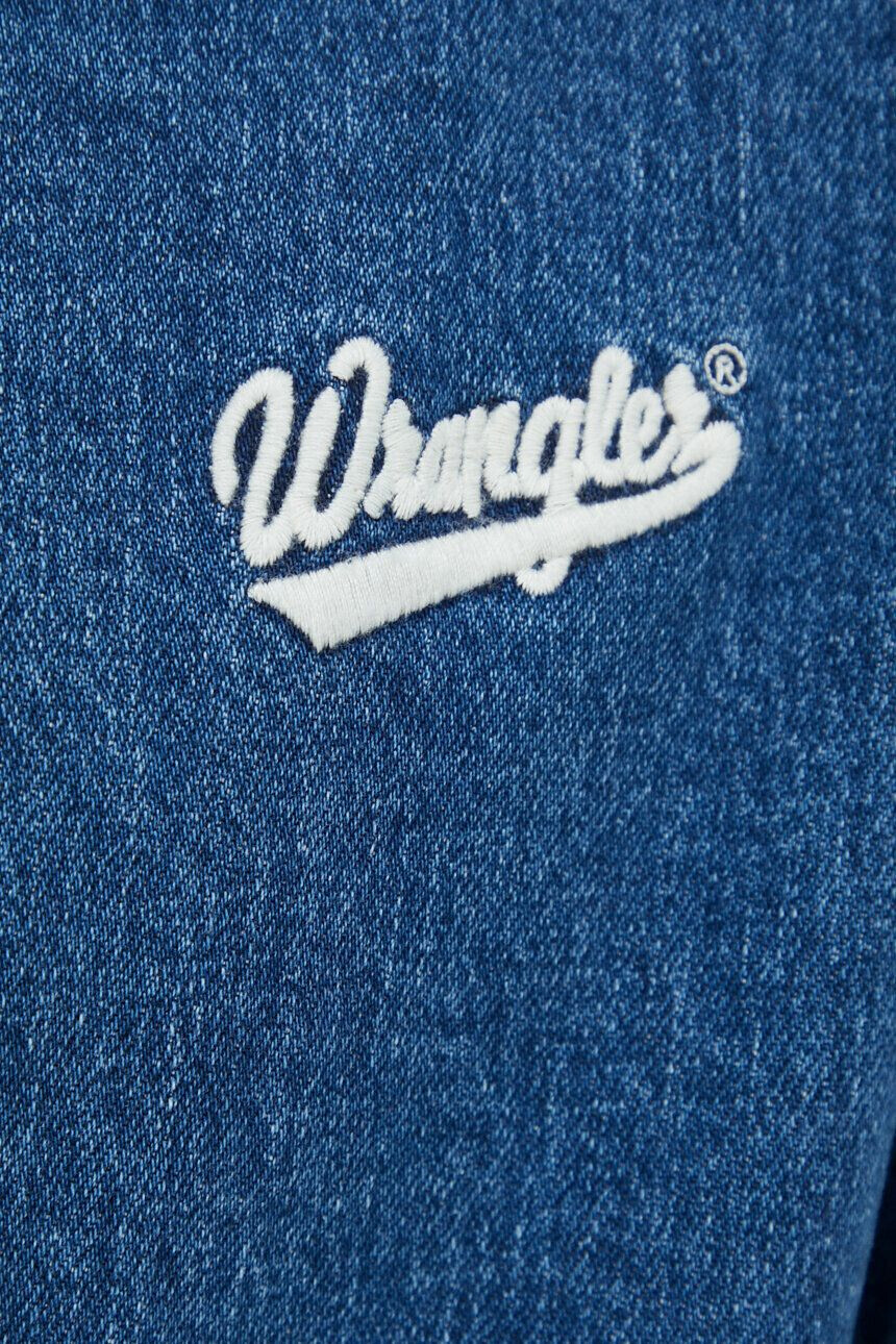 Wrangler Rifľová bunda pánska tmavomodrá farba prechodná oversize - Pepit.sk