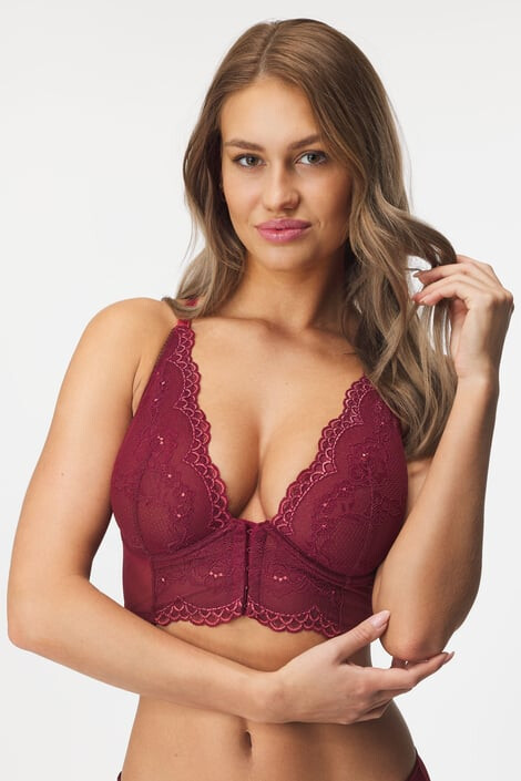 Gossard Podprsenka Superboost Lace Cranberry nevystužená - Pepit.sk