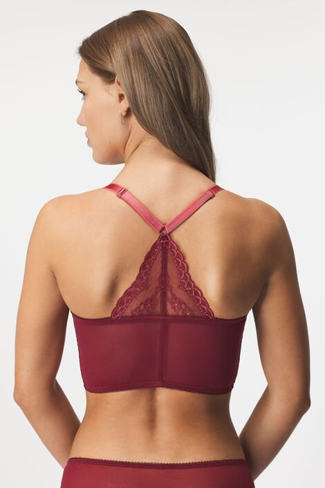 Gossard Podprsenka Superboost Lace Cranberry nevystužená - Pepit.sk