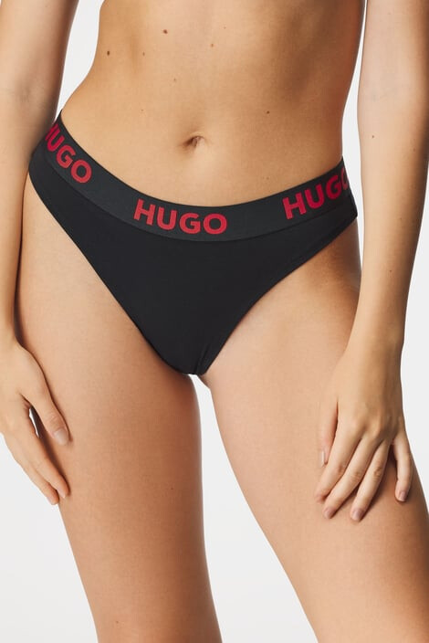 HUGO BOSS Tangá HUGO Sporty LOGO Black - Pepit.sk