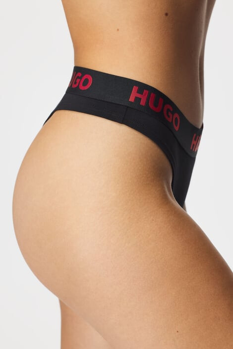 HUGO BOSS Tangá HUGO Sporty LOGO Black - Pepit.sk