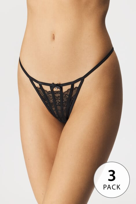 Hunkemöller 3 PACK Tangá Amber - Pepit.sk