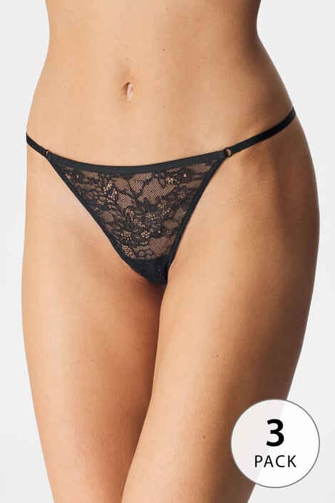 Hunkemöller 3 PACK tangá nohavičiek Zela - Pepit.sk