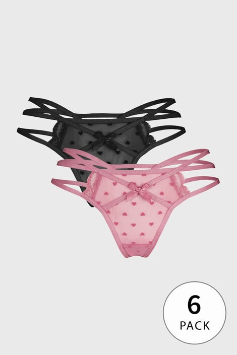 Hunkemöller 6 PACK tangá nohavičiek Melda - Pepit.sk