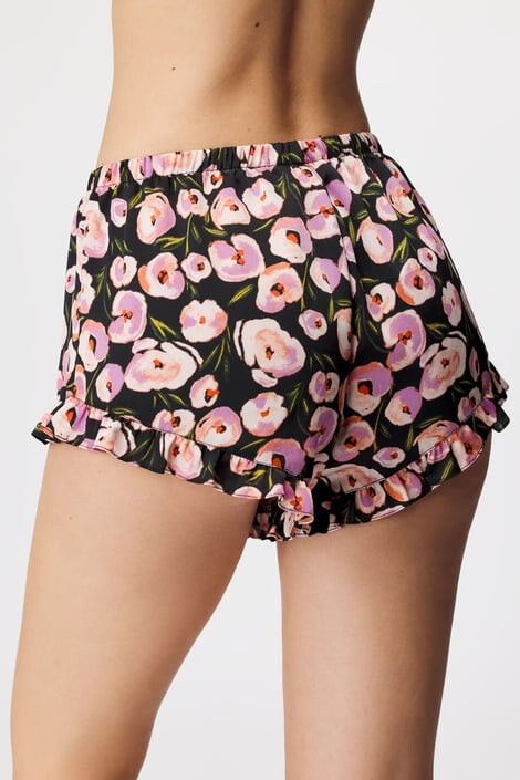 Hunkemöller Dámske pyžamové šortky Satin Ruffle Flower - Pepit.sk