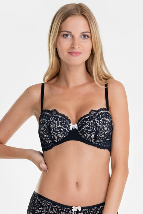 Hunkemöller Podprsenka Rose Black vystužená - Pepit.sk