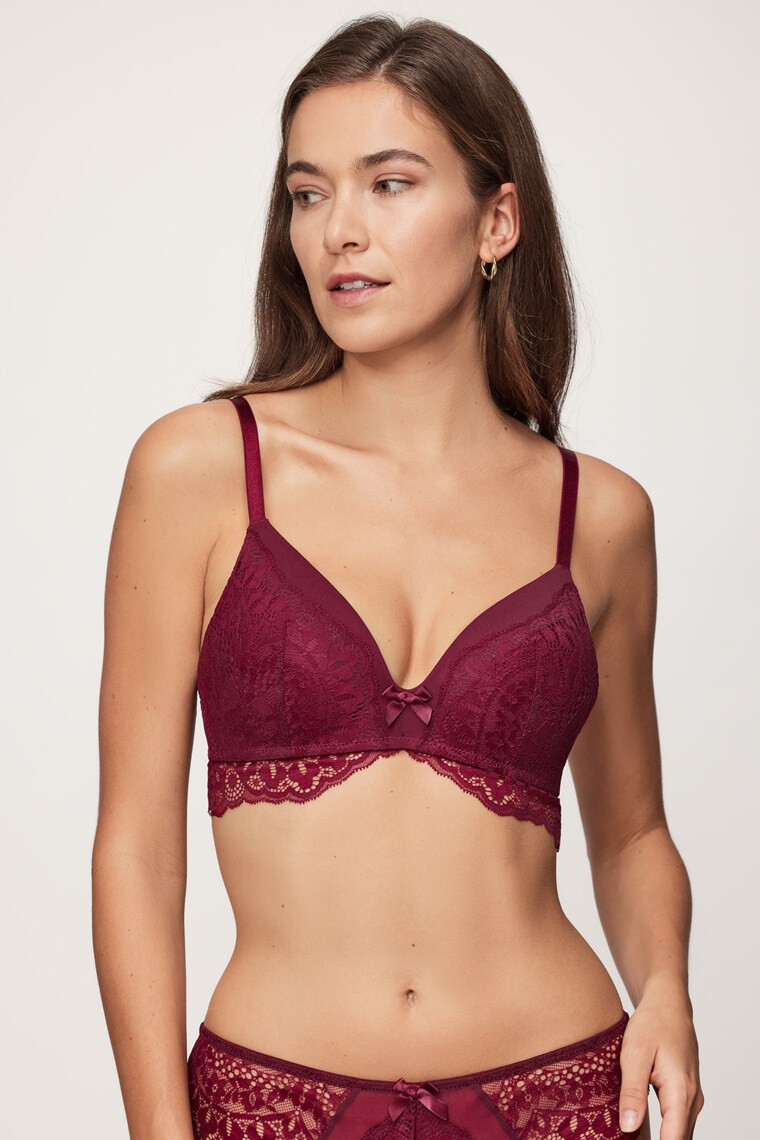 Hunkemöller Podprsenka Tia Wine vystužená - Pepit.sk