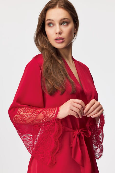 Hunkemöller Saténové kimono Satin Lace II - Pepit.sk