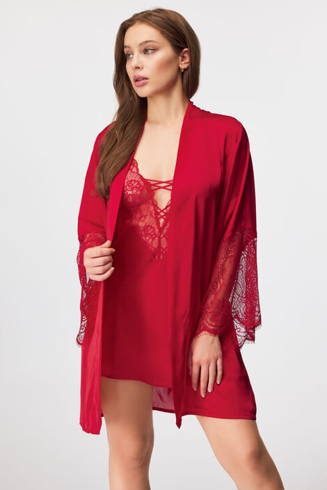 Hunkemöller Saténové kimono Satin Lace II - Pepit.sk