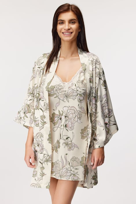 Hunkemöller Saténové kimono Satin Magnolia - Pepit.sk