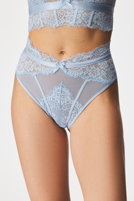 Hunkemöller Tangá Catrin Blue s vysokým pásom - Pepit.sk