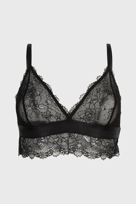 Karl Lagerfeld Čipkovaná bralette podprsenka Karl Lagerdeld čierna - Pepit.sk