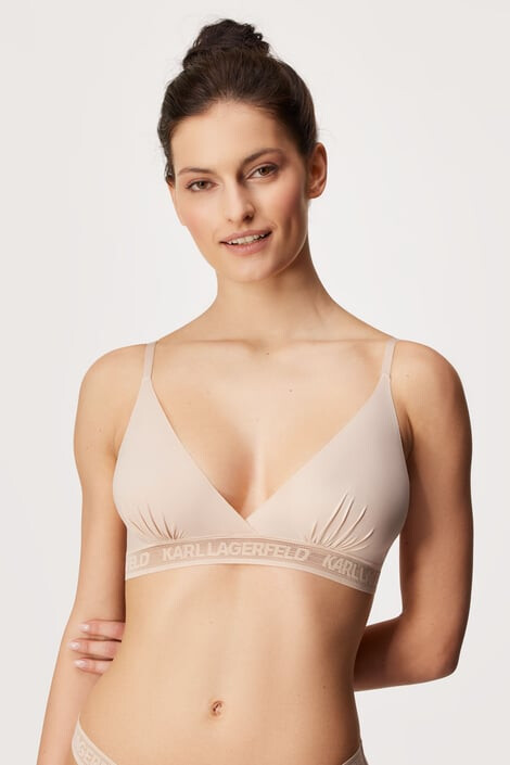 Karl Lagerfeld Podprsenka Bralette béžová - Pepit.sk