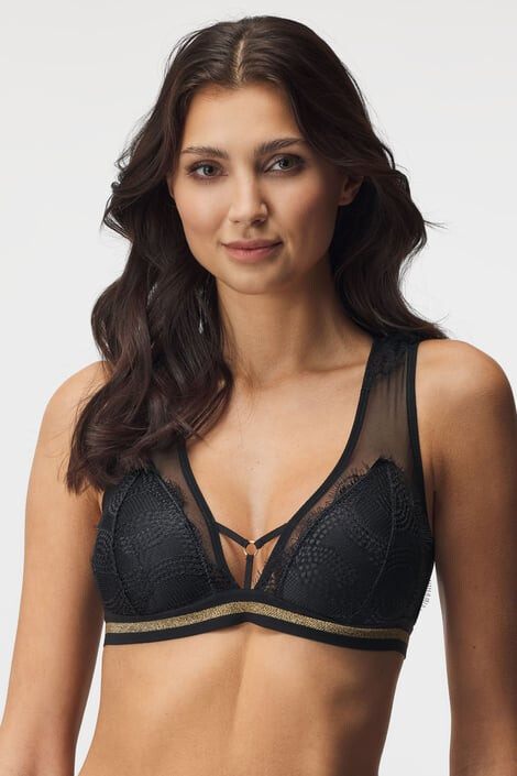 Luna Splendida Podprsenkový top Cherry Gold Stripe Bralette vystužený - Pepit.sk