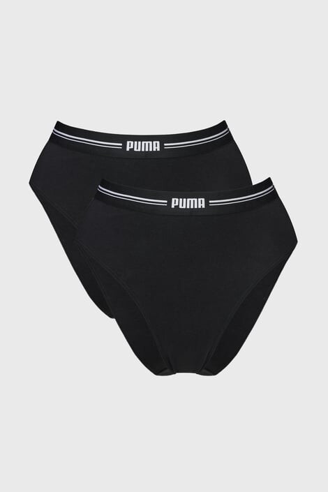 PUMA 2 PACK Klasické nohavičky Black s vysokým pásom - Pepit.sk