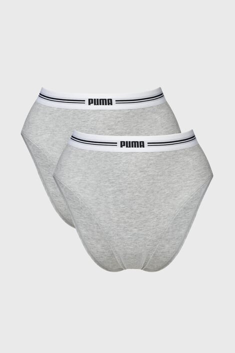 PUMA 2 PACK Klasické nohavičky Grey s vysokým pásom - Pepit.sk