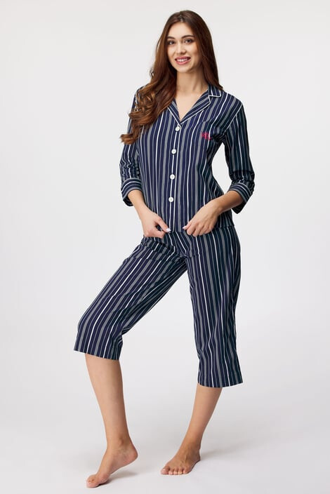 Ralph Lauren Dámske pyžamo Navy Stripe - Pepit.sk