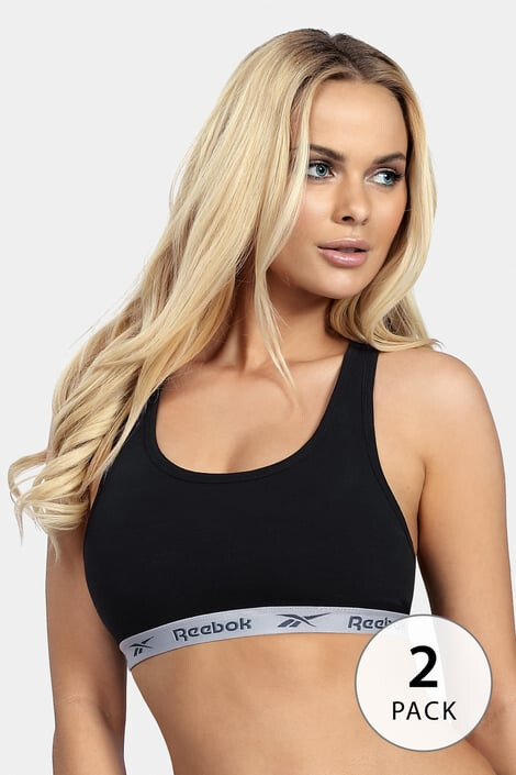 Reebok 2 PACK dámskych Crop topov čierne - Pepit.sk