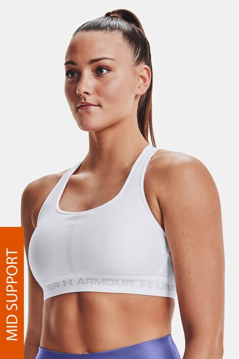 Under Armour Biela športová podprsenka Crossback Mid - Pepit.sk