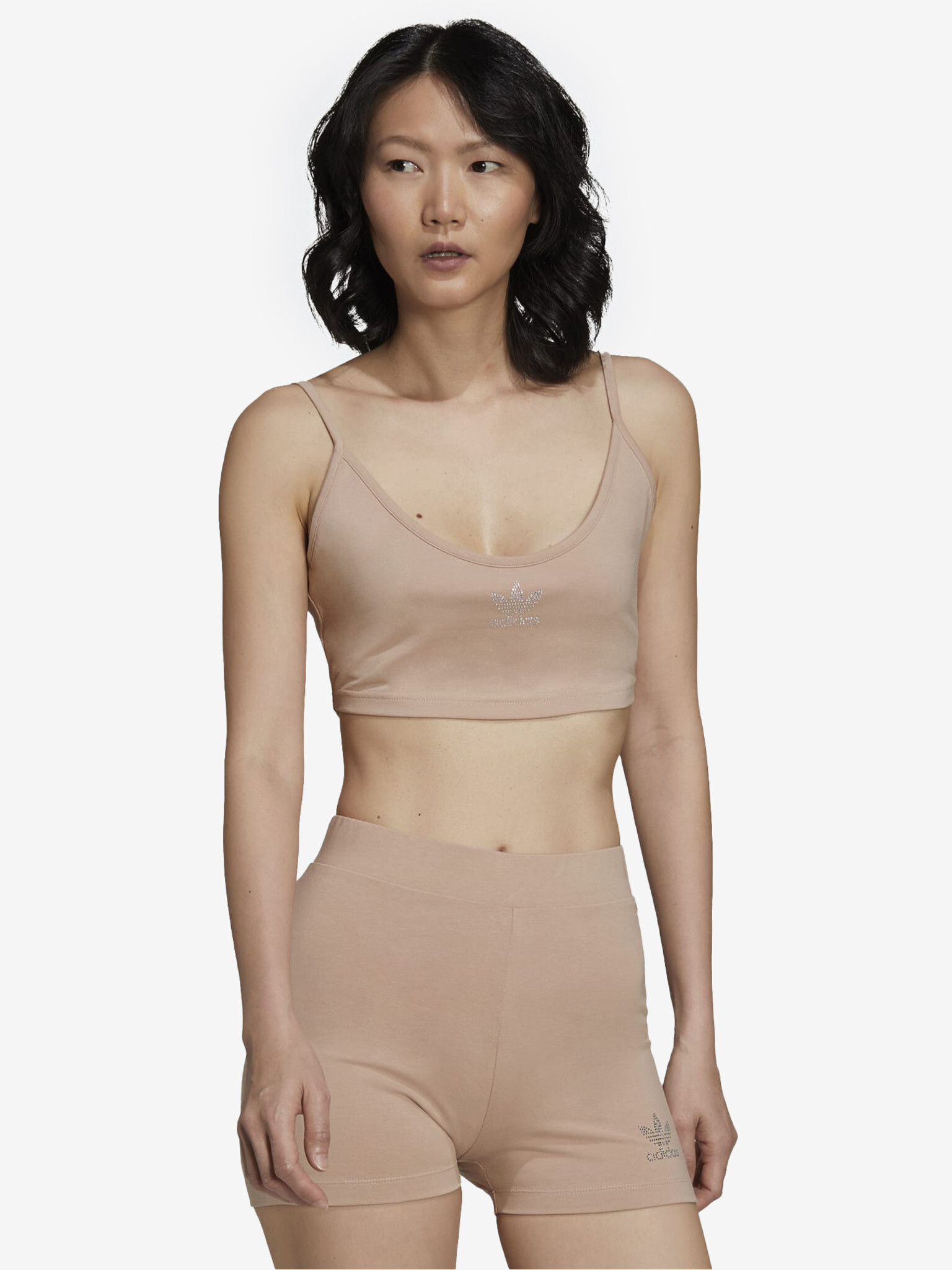 adidas Originals 2000 Luxe Crop top Hnedá Béžová - Pepit.sk