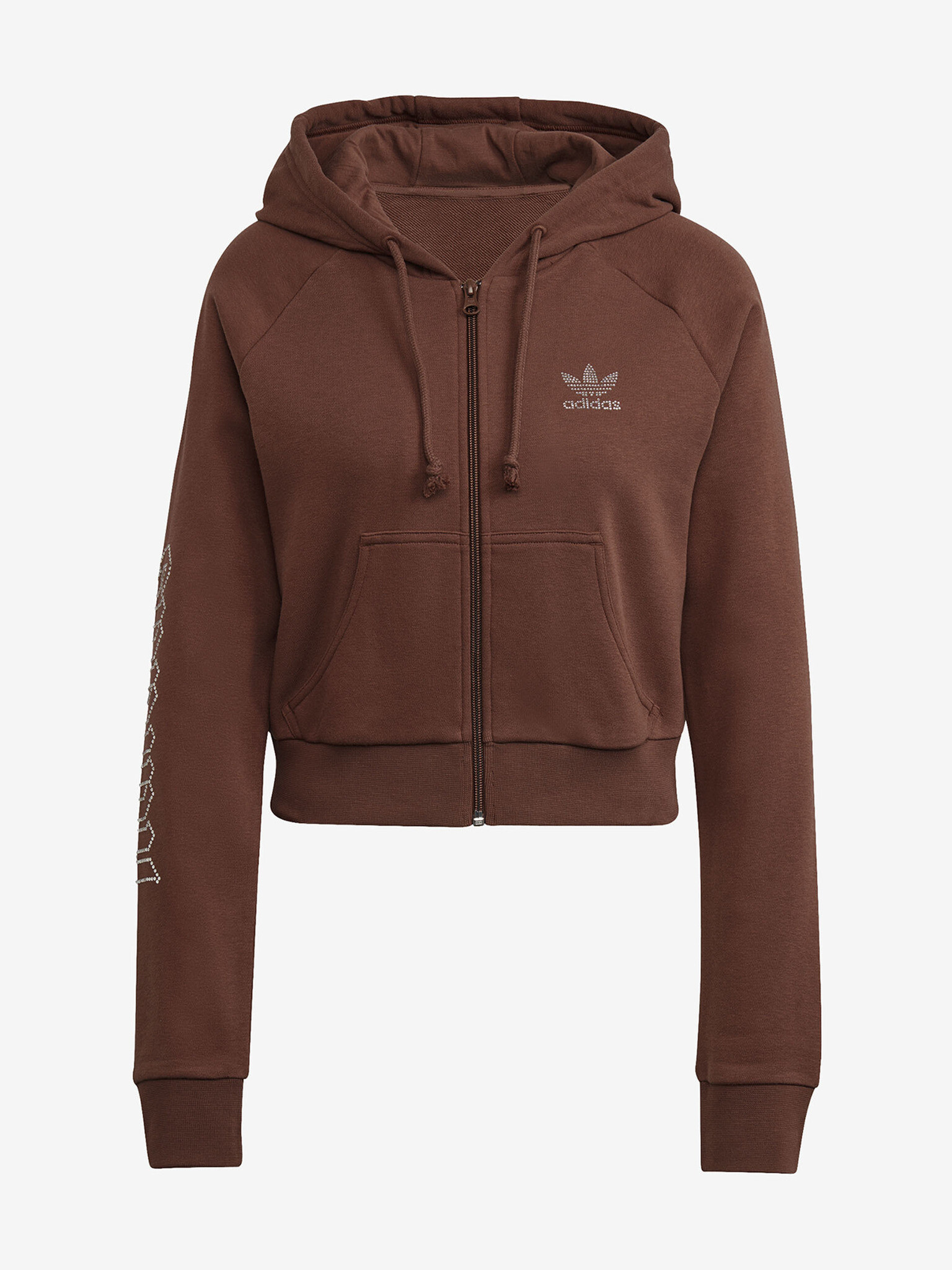 adidas Originals Cropped Track Top Mikina Hnedá - Pepit.sk