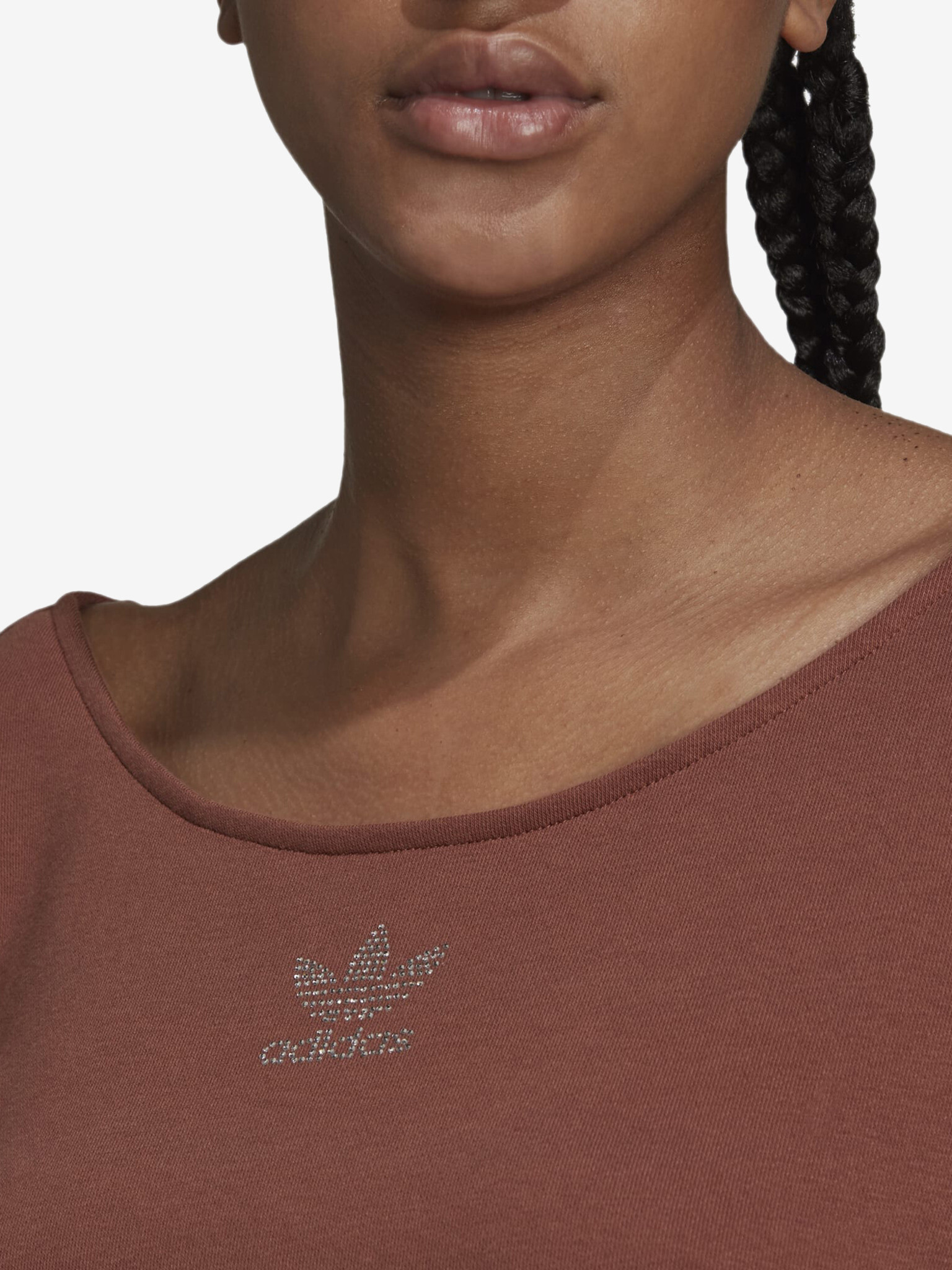 adidas Originals Slouchy Crop top Hnedá - Pepit.sk