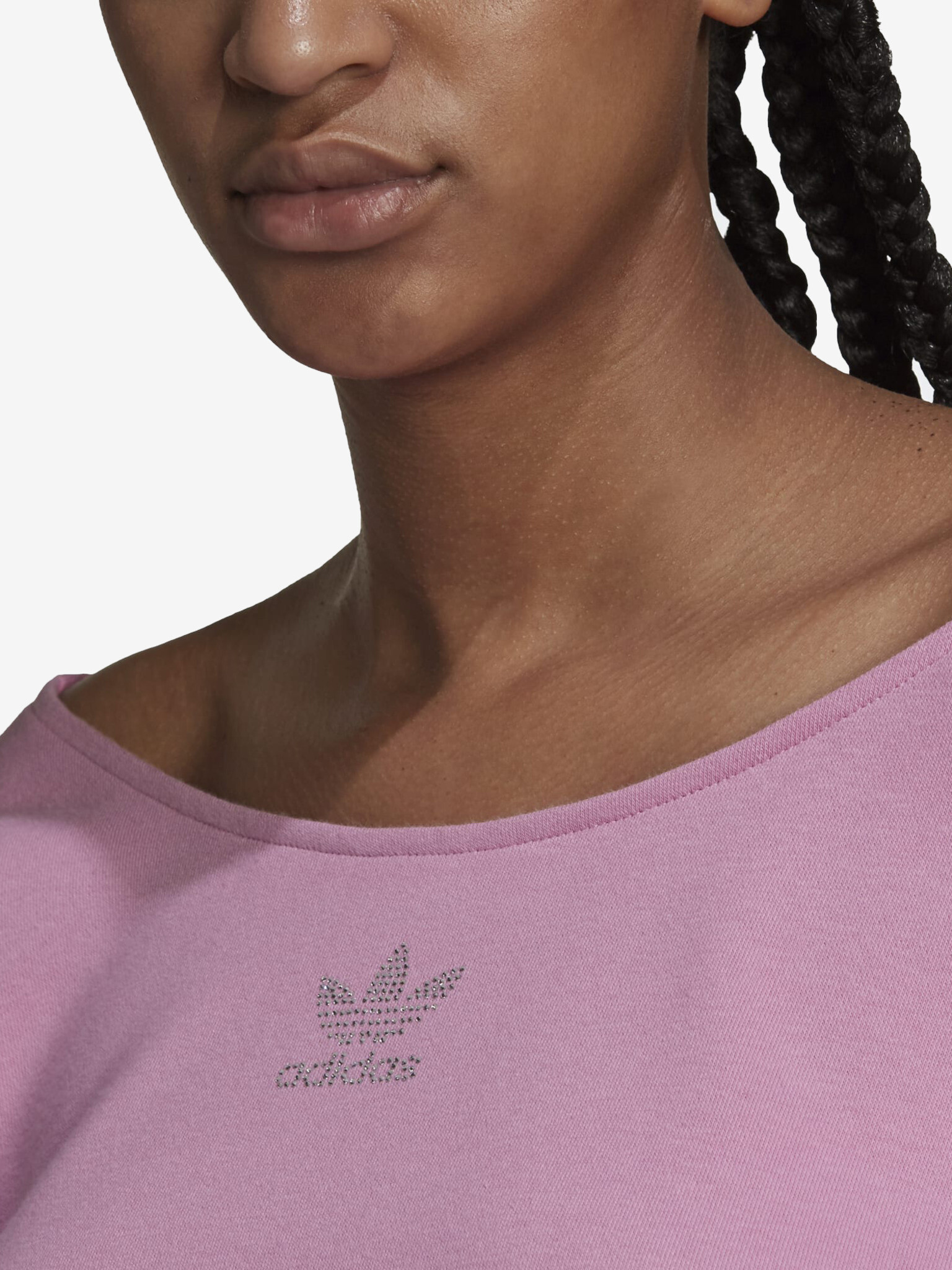 adidas Originals Slouchy Crop top Ružová - Pepit.sk