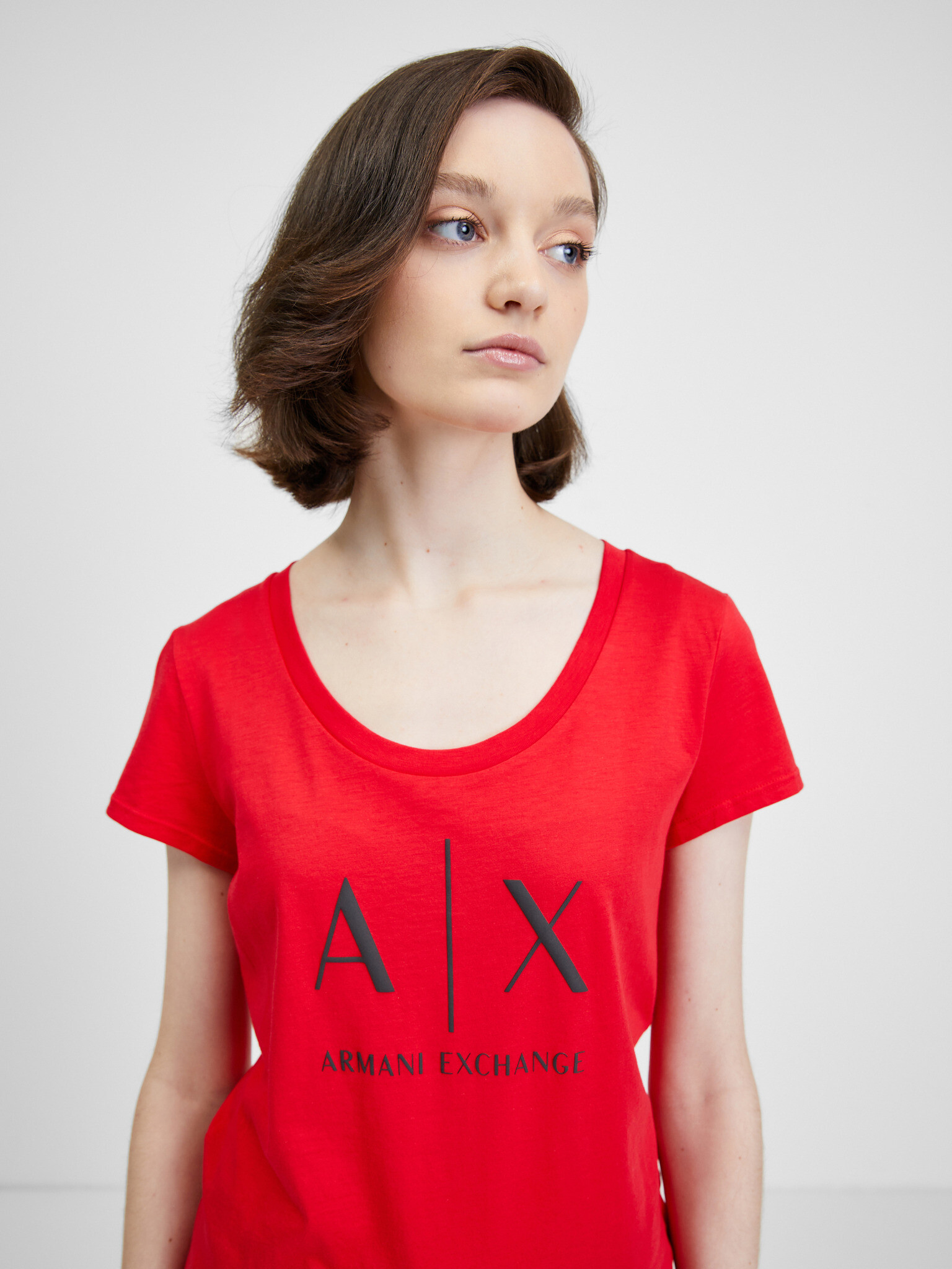 Armani Exchange Tričko Červená - Pepit.sk