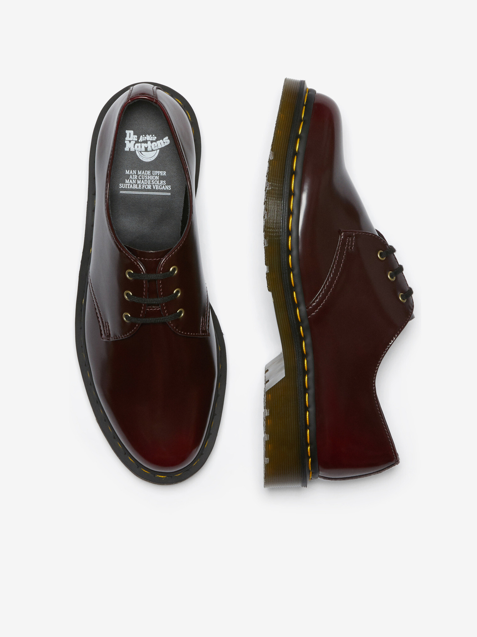 Dr. Martens Vegan 1461 Poltopánky Červená - Pepit.sk