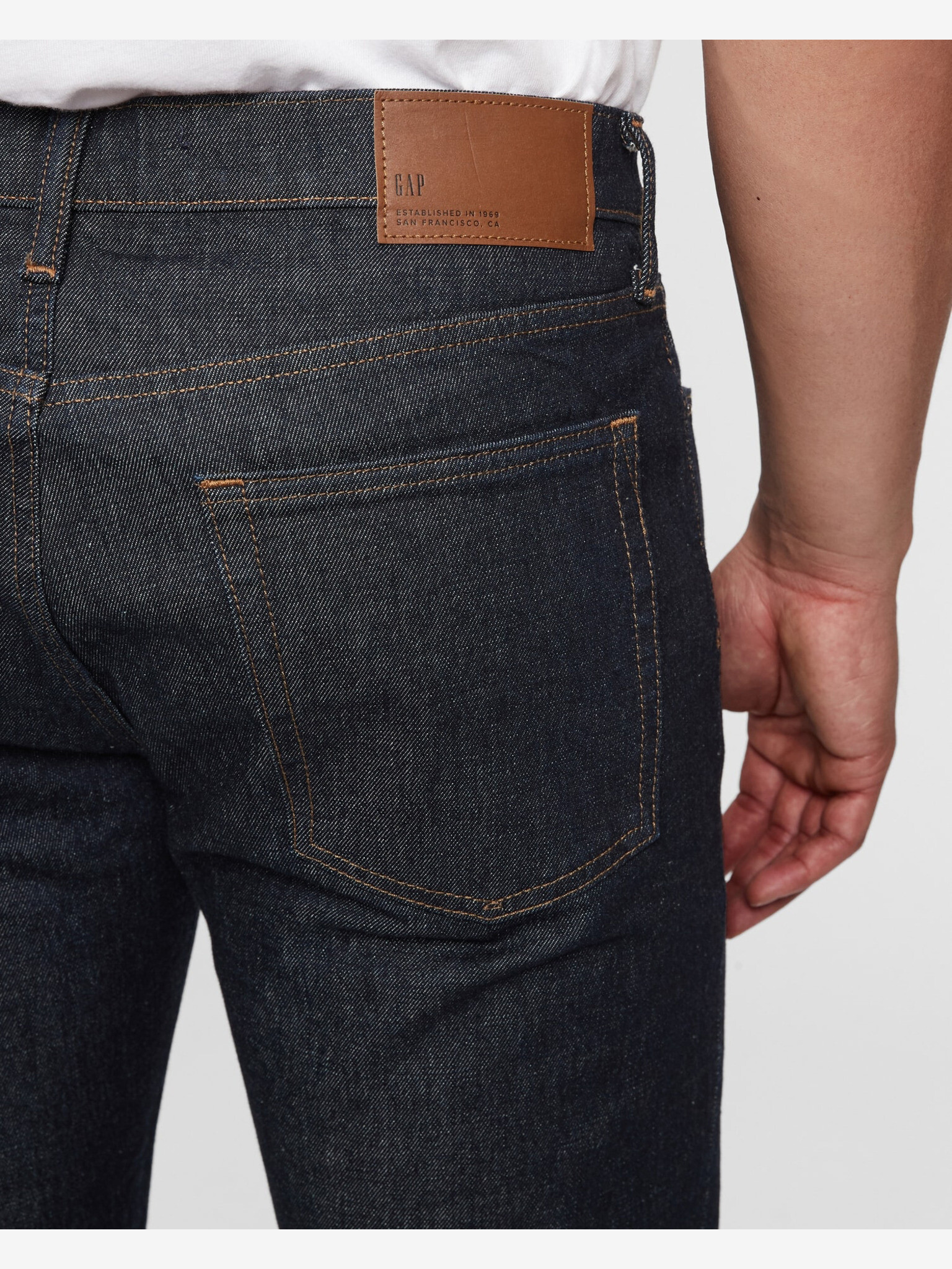 GAP Flex Slim Straight Jeans Modrá - Pepit.sk