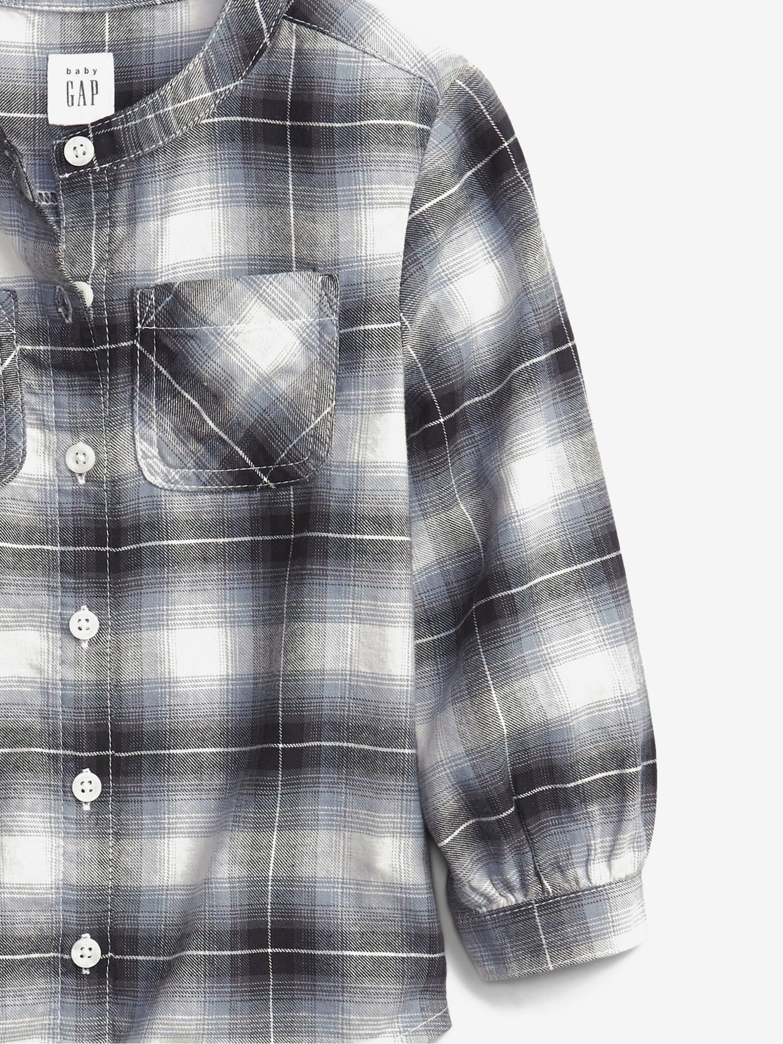 GAP Oversize Flannel Košeľa detská Šedá - Pepit.sk