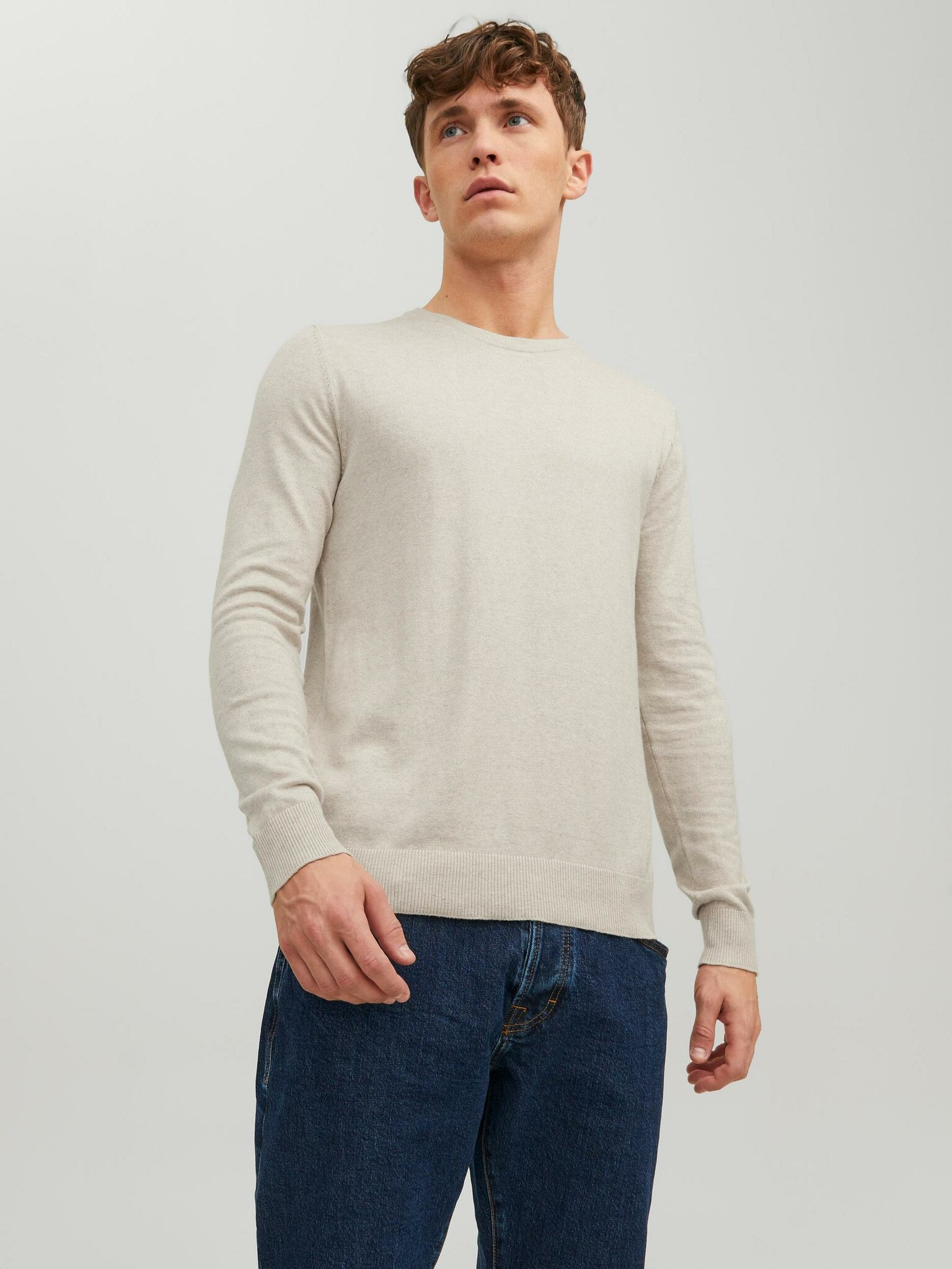 Jack & Jones Emil Sveter Biela - Pepit.sk