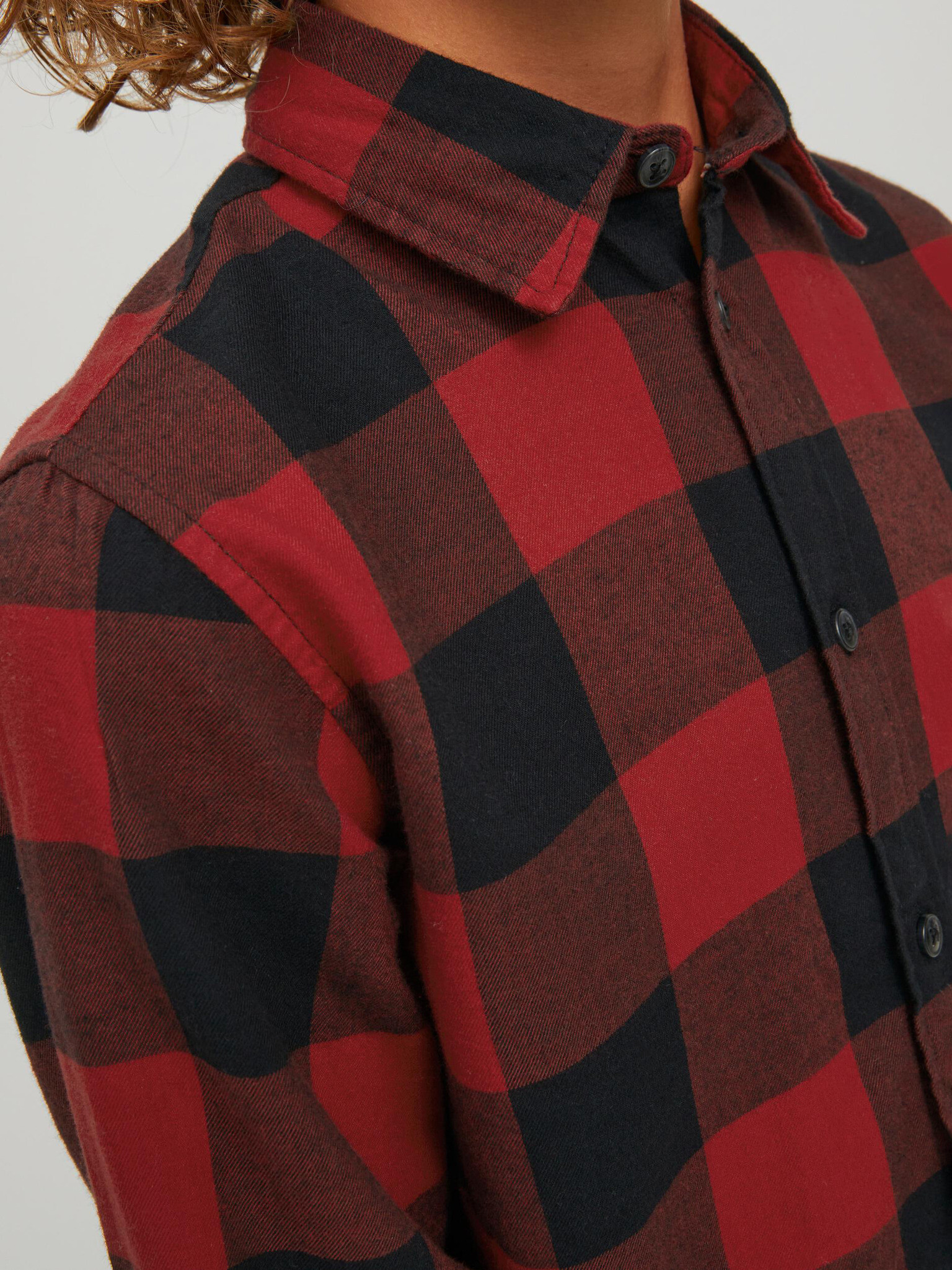 Jack & Jones Gingham Košeľa detská Červená - Pepit.sk