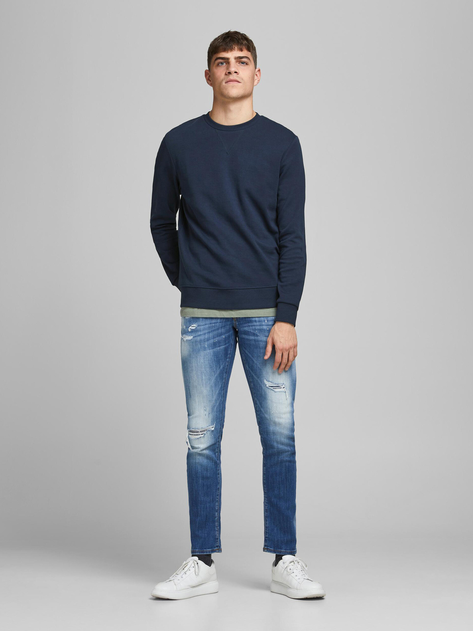 Jack & Jones Mikina Modrá - Pepit.sk