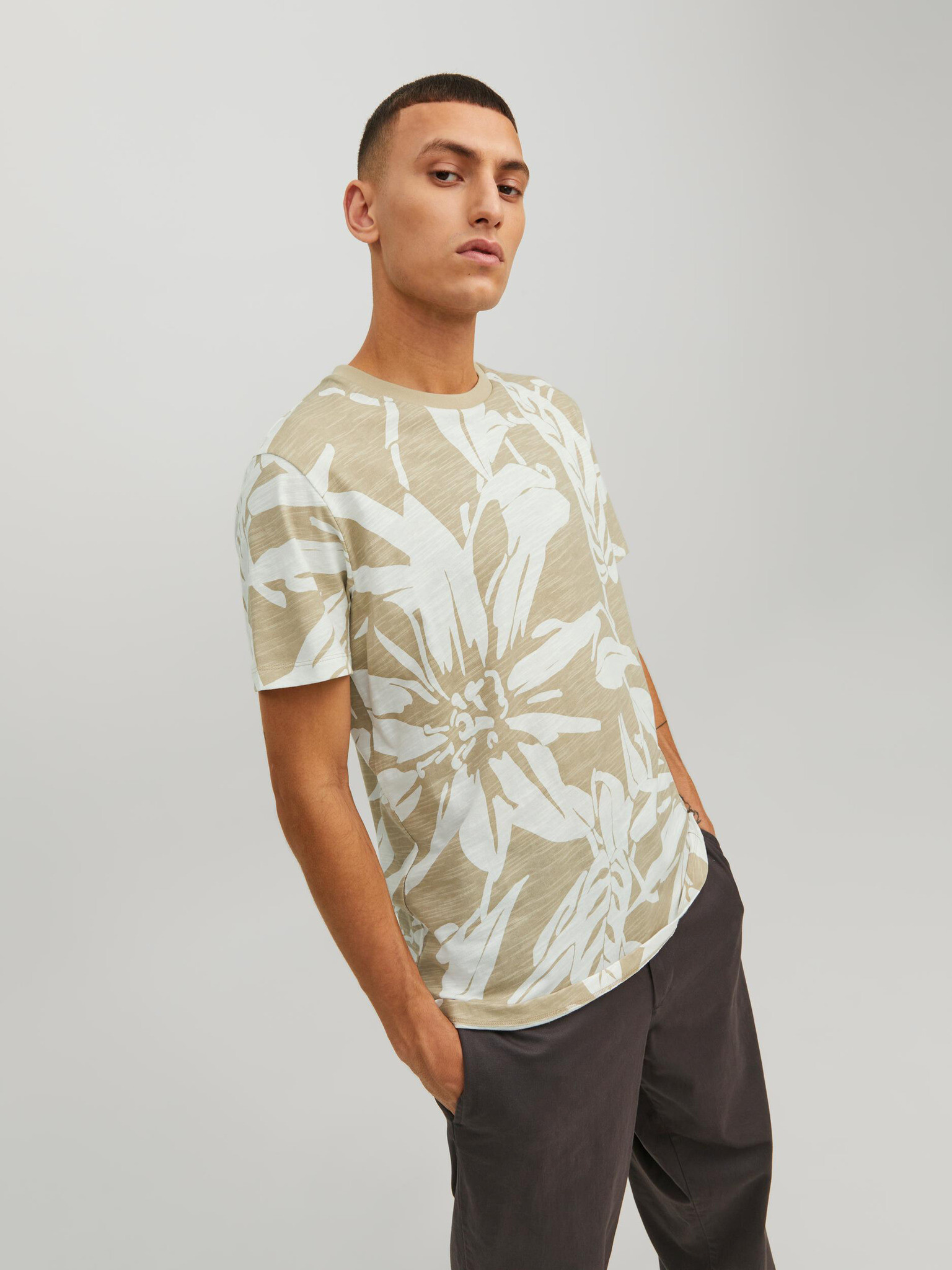 Jack & Jones Tropic Tričko Béžová - Pepit.sk