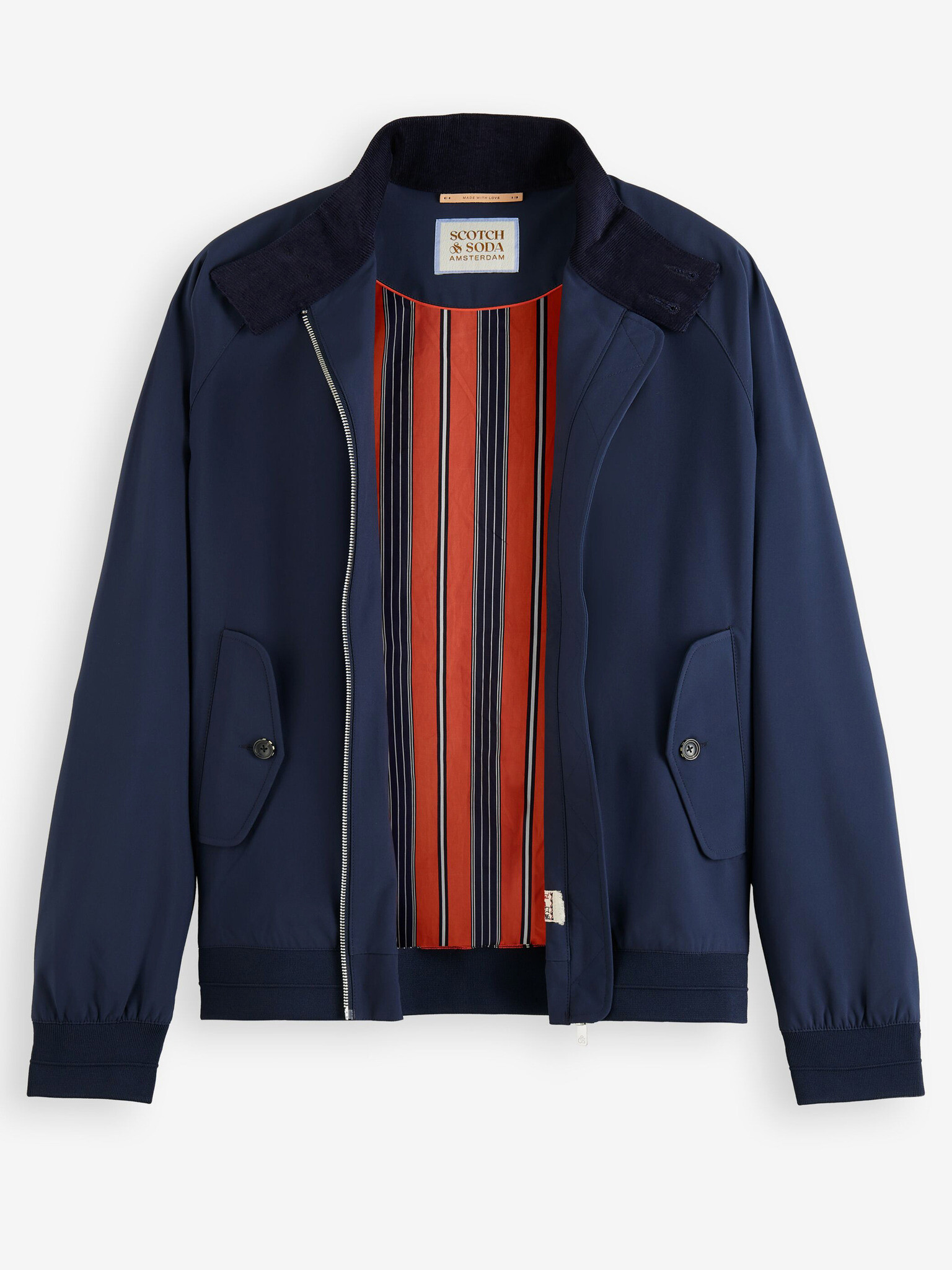 Scotch & Soda Classic Harrington Bunda Modrá - Pepit.sk