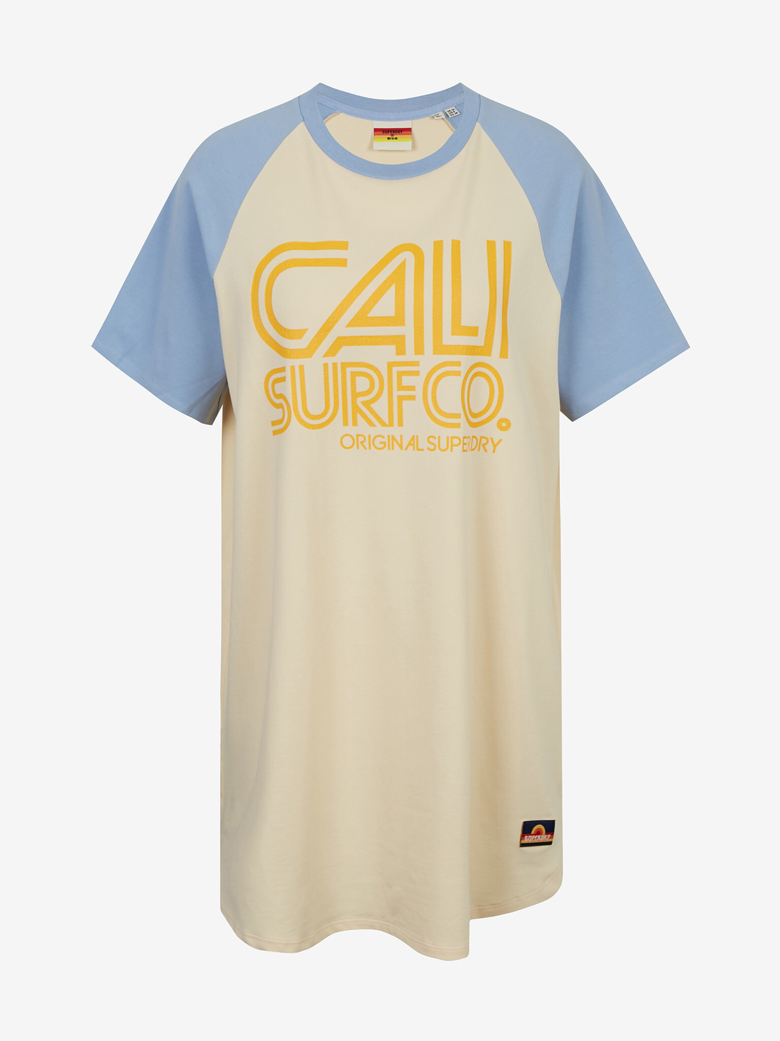 SuperDry Cali Surf Raglan Tshirt Dress Šaty Ružová - Pepit.sk