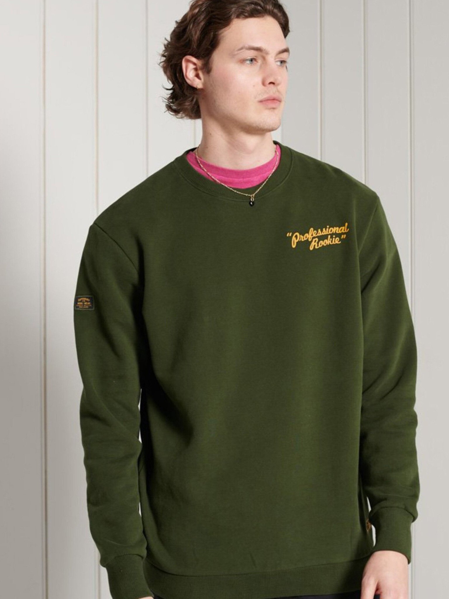 SuperDry Workwear Crew Neck Mikina Zelená - Pepit.sk