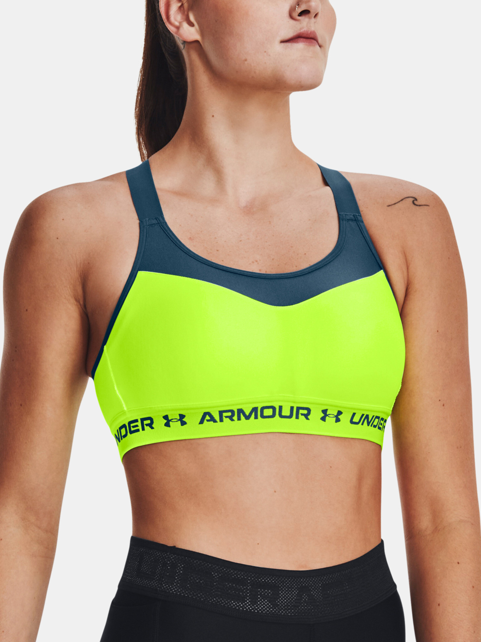 Under Armour Armour High Crossback Podprsenka Zelená - Pepit.sk