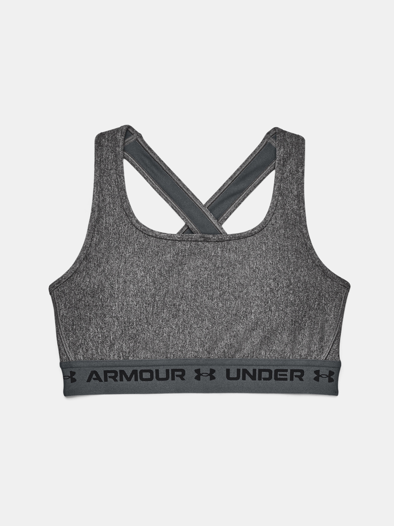 Under Armour Crossback Mid Heather Bra Podprsenka Šedá - Pepit.sk