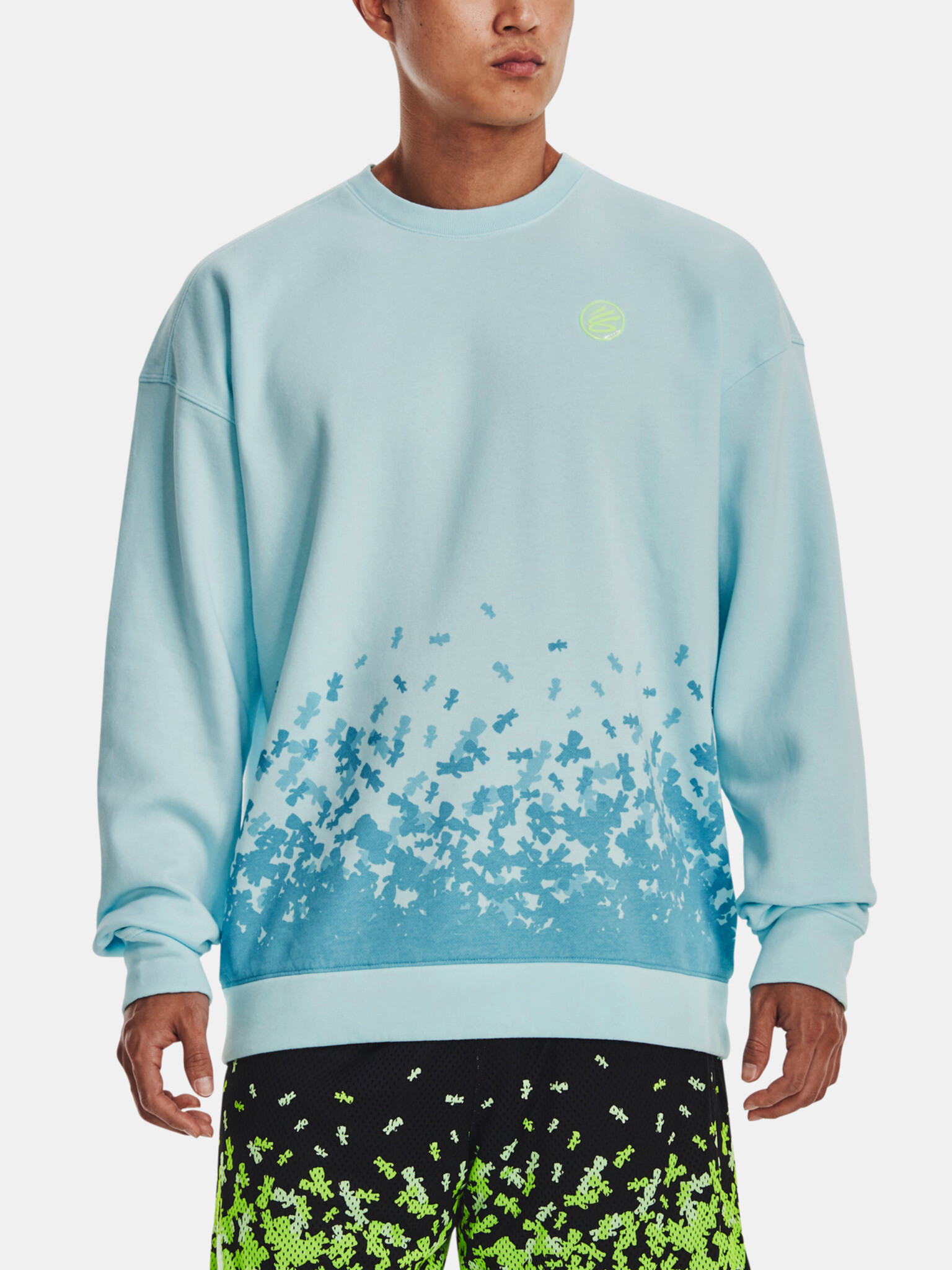 Under Armour Curry Collab Crewneck Mikina Modrá - Pepit.sk