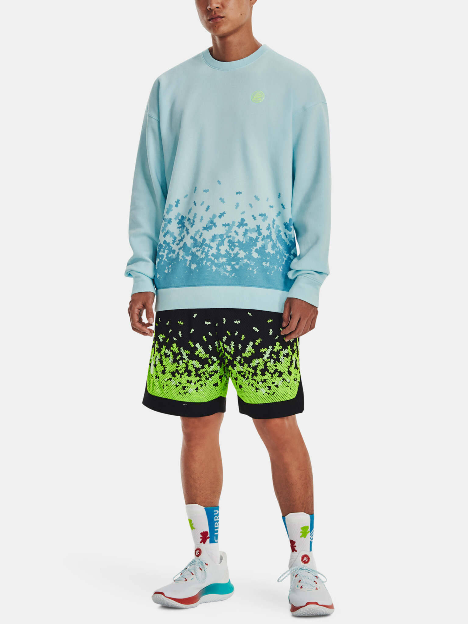 Under Armour Curry Collab Crewneck Mikina Modrá - Pepit.sk