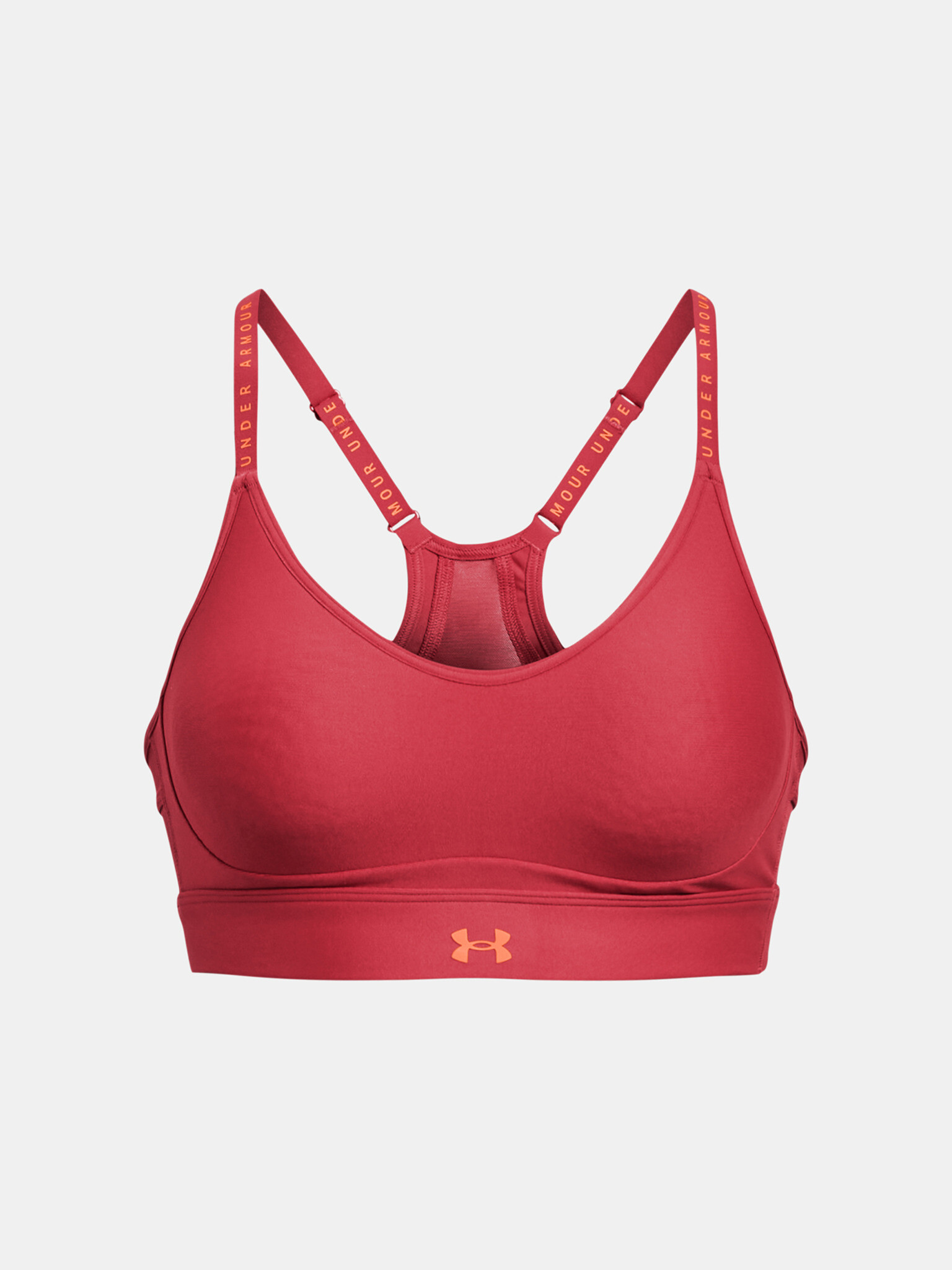 Under Armour Infinity Covered Low-RED Športová podprsenka Červená - Pepit.sk