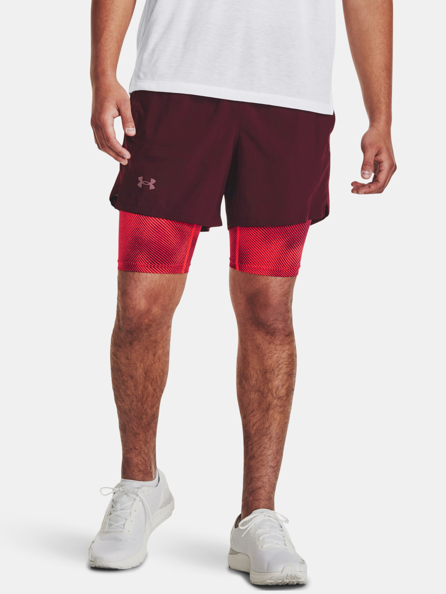 Under Armour Launch 5'' 2-IN-1 Kraťasy Červená - Pepit.sk