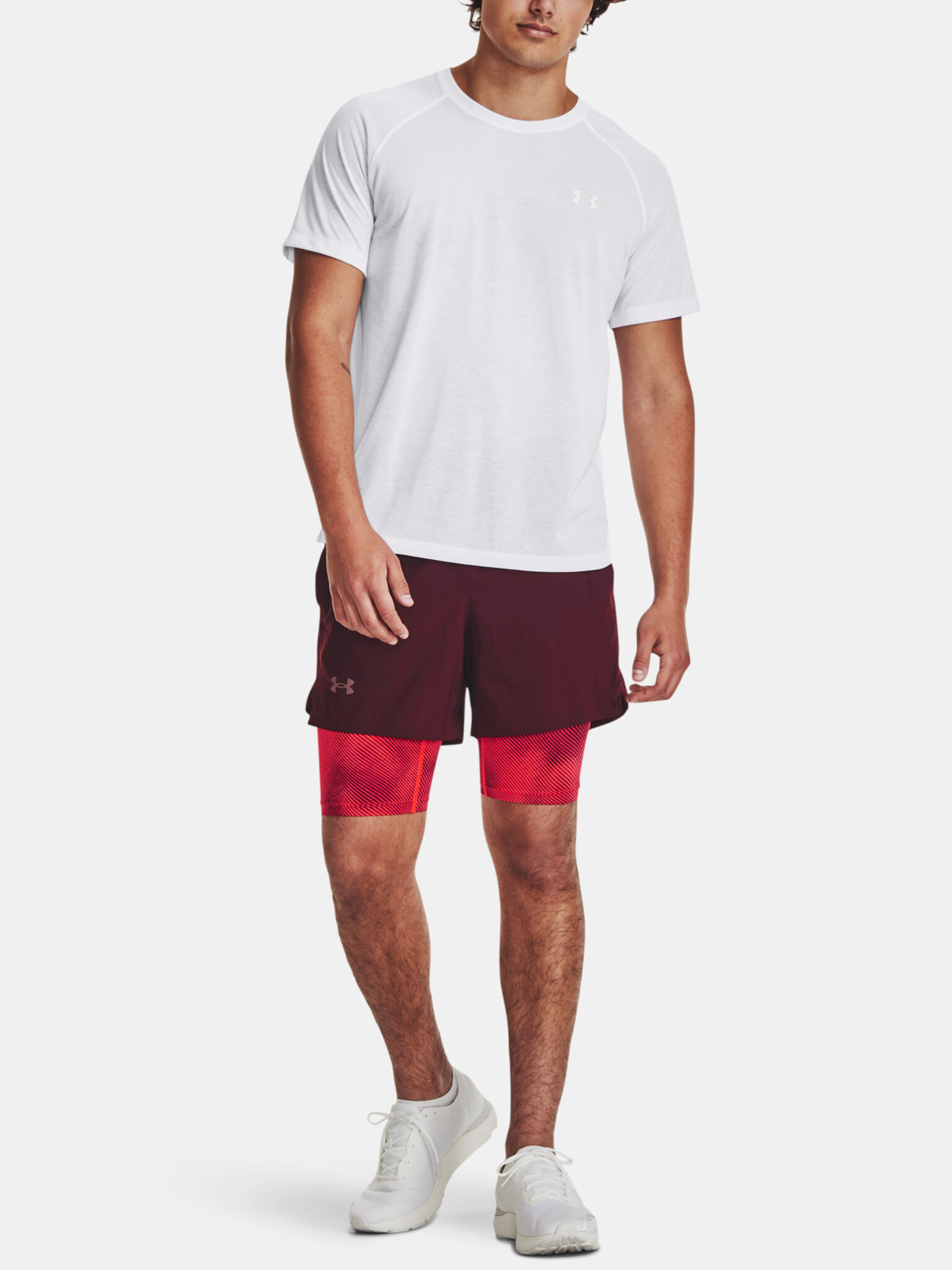 Under Armour Launch 5'' 2-IN-1 Kraťasy Červená - Pepit.sk